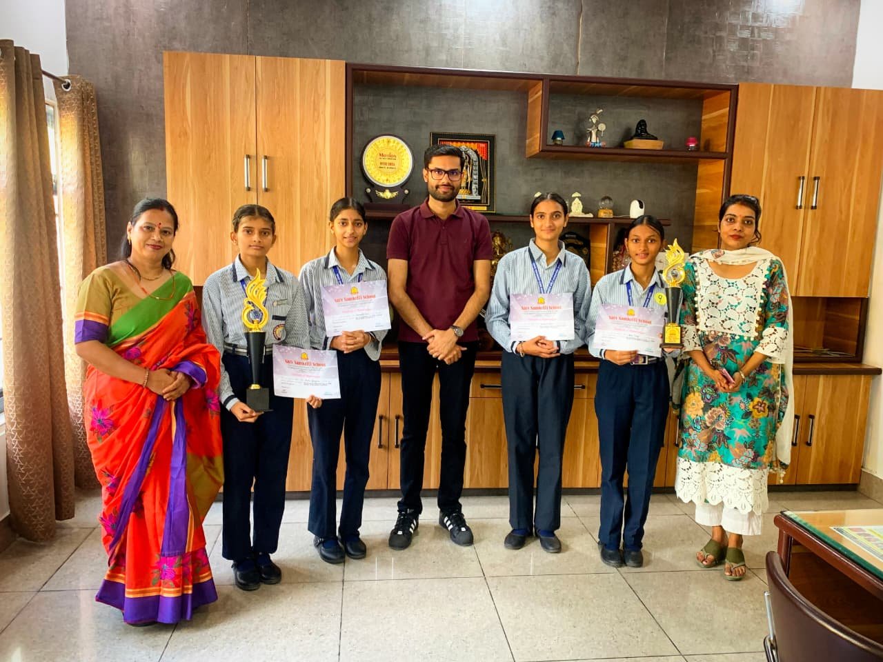 1st and 3rd Position in Inter-School Hindi Debate Competition at Sarv Sanskriti School